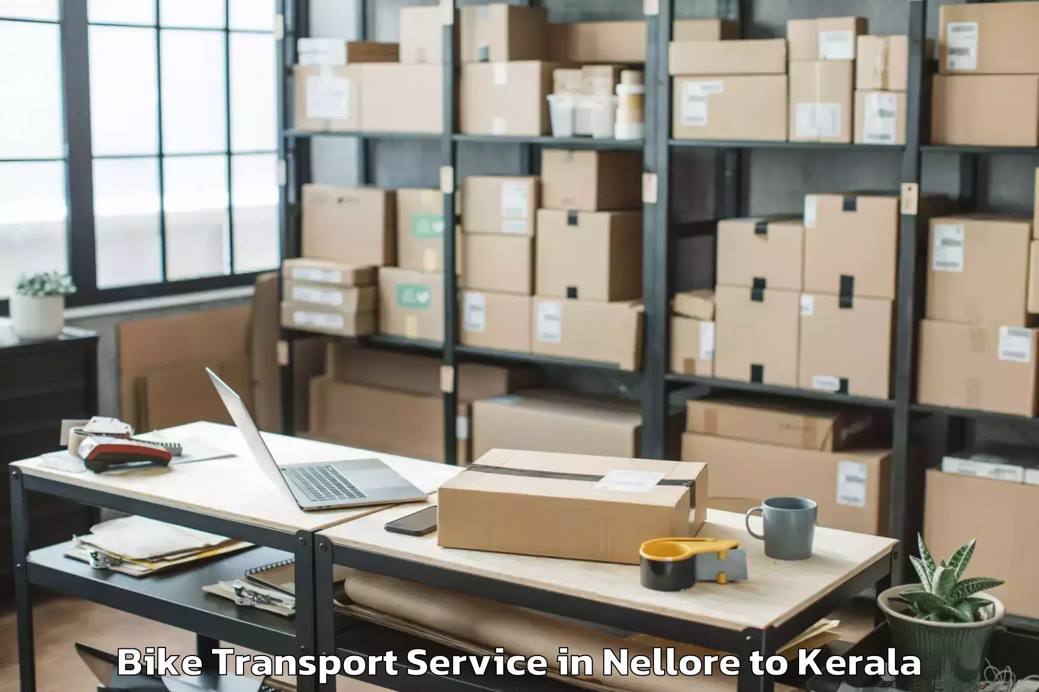 Book Nellore to Cochin Port Kochi Bike Transport Online